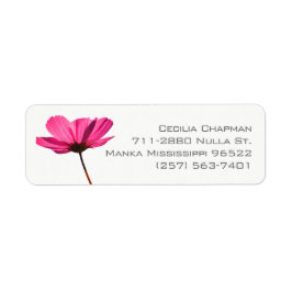 Anpassade Modern Rosa Flower Photo Nice-Elegant Returadress Etikett