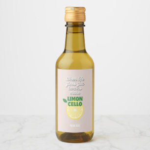 Anpassade Modern Rosa Italienska Lemon Limoncello Vinetikett