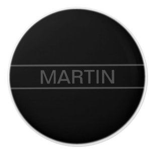 Anpassade   Modern svart och Mörk-Grått Knopp