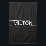 Anpassade | Modern svart och vitt i fetstil Kökshandduk<br><div class="desc">Fet contemporary ser ut.</div>