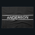 Anpassade | Modern svart och vitt i fetstil Kökshandduk<br><div class="desc">Fet contemporary ser ut.</div>