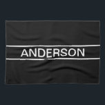 Anpassade | Modern svart och vitt i fetstil Kökshandduk<br><div class="desc">Fet contemporary ser ut.</div>