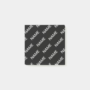 Anpassade Modern svart och vitt i fetstil Post-it Block