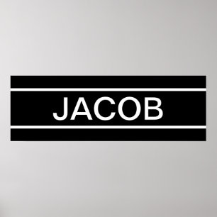 Anpassade   Modern svart och vitt i fetstil Poster