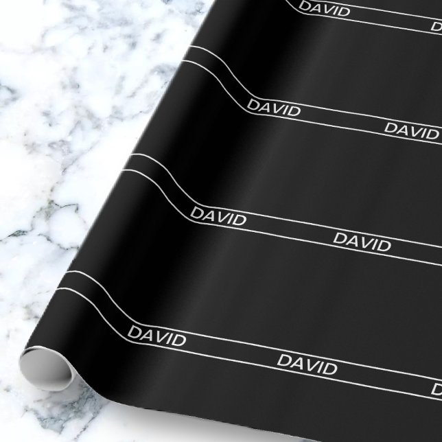 Anpassade | Modern svart och vitt i fetstil Presentpapper (Skapare uppladdad)
