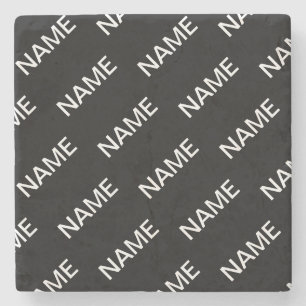 Anpassade   Modern svart och vitt i fetstil Stenunderlägg