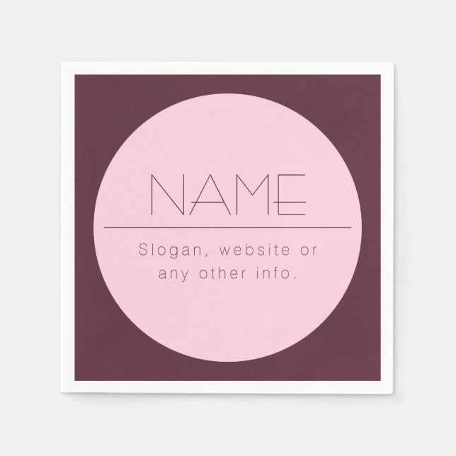 Anpassade Modern text med Gräns Pappersservett (Framsidan)