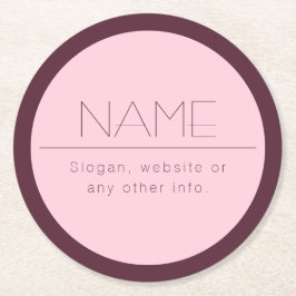 Anpassade Modern text med Gräns Underlägg Papper Rund