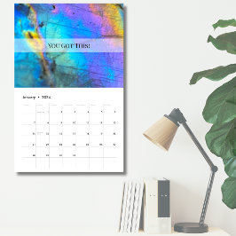 Anpassade Modern Trendig - färgstark marmor Kalender