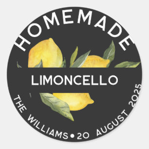 Anpassade Moderna Italienska Hemmagjorda Limoncell Runt Klistermärke