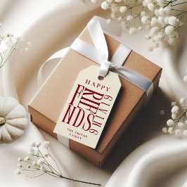 Anpassade Moderna Vänner-tack till julen Höst Eleg Presentetikett