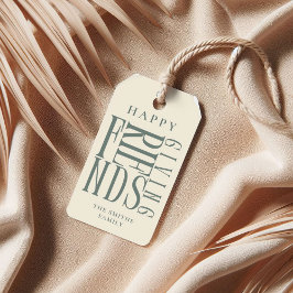 Anpassade Moderna Vänner-tack till julen Höst Eleg Presentetikett