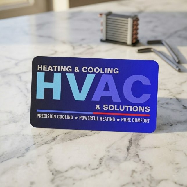 Anpassade moderna VVS-tjänster för proffs Visitkort (best hvac business cards)
