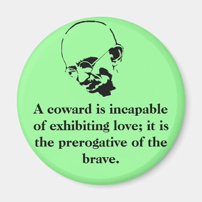 Anpassade Mohandas Gandhi-citat Magnet (Framsidan)