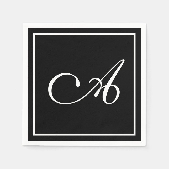 Anpassade Monogram Brev Pappersservett (Framsidan)