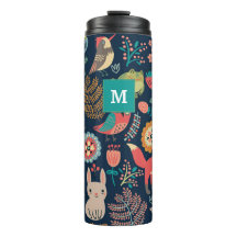 Anpassade Monogram Forest stil Thermal Tumbler