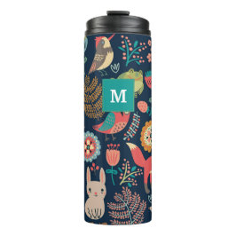 Anpassade Monogram Forest stil Thermal Tumbler