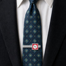 Anpassade Monogram Inititaler Vit Cirkel Röd Fyrka