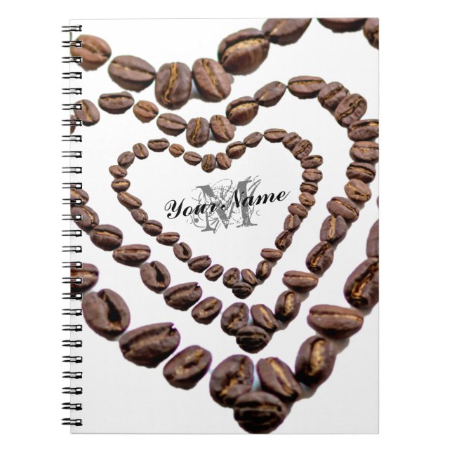 Anpassade Monogram - Koffeholländare! Anteckningsbok (Framsidan)
