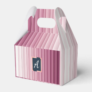Anpassade Monogram Rosa Gradient Vertikala Förmåns Presentaskar