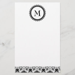 Anpassade Monogram stationärt Brevpapper