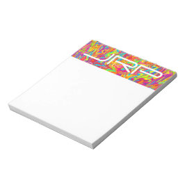 Anpassade Monogrammed Abstrakt Swirl Anteckningsblock