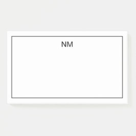 Anpassade Monogrammed standardanteckningar Post-it Block