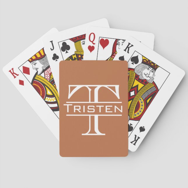 Anpassade monogramnamn initialer klassiska spelkor casinokort (Baksidan)