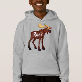 Anpassade Moose - Boy's Hoodie T Shirt