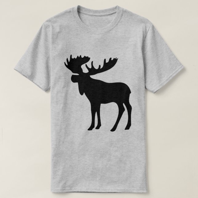 ANPASSADE MOOSE HUVUD. MOOSE ANTLERS TEE SHIRT (Design framsida)