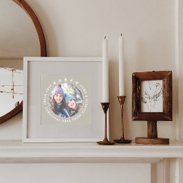 Anpassade Mor Dotter Taupe God jul Julkort