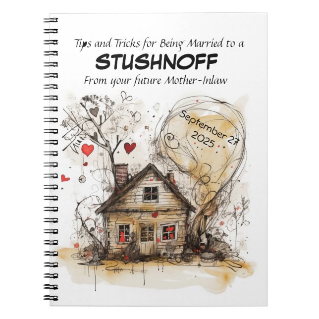 Anpassade, Mor-i-Law Guide to Giftermål Anteckningsbok (Framsidan)