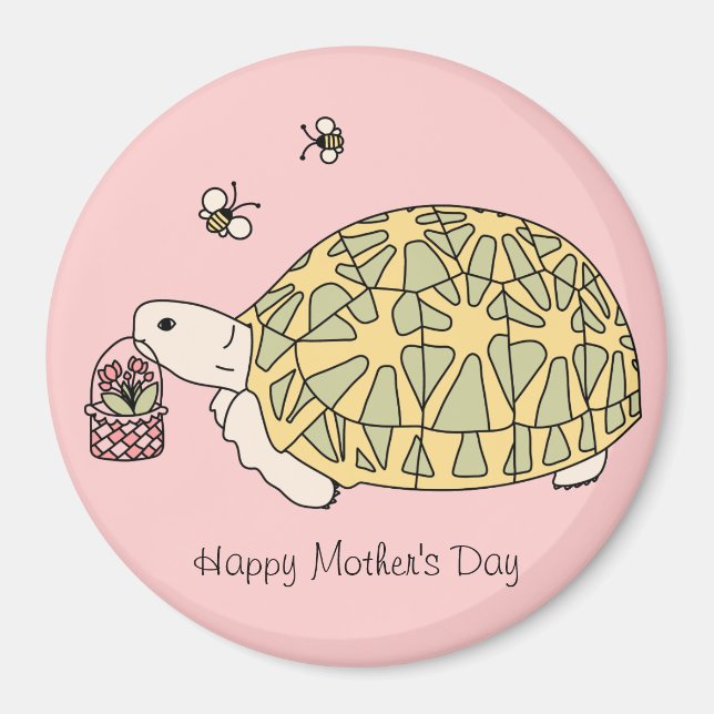 Anpassade Mor Tortoise Magnet-dagen Magnet (Framsidan)