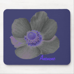Anpassade Mörk Dreams Anemone Flower Mousepad Musmatta