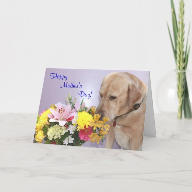 Anpassade Mors dag/Hund/Lab Älskare Kort (Framsida)
