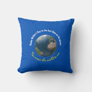 Anpassade Mors dag novelty Earth Kudde
