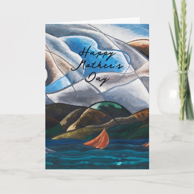Anpassade Mor's Day Card 🎨 Modern Art Edition Kort (Framsida)