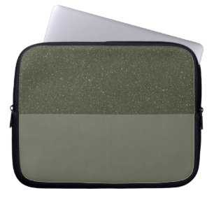 Anpassade Moss Grönt Glitter Laptop sleeve