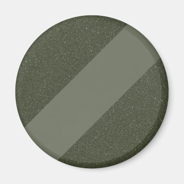 Anpassade Moss Grönt Rand Magnet (Framsidan)