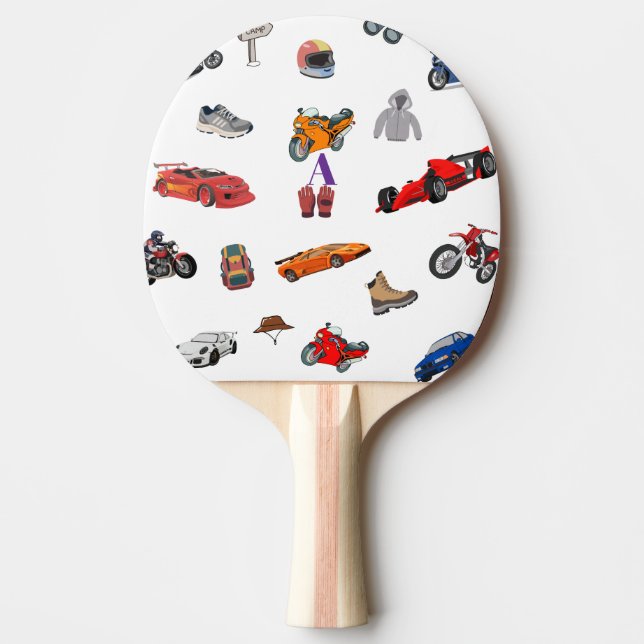 Anpassade motorsport- och tävlingsmönster pingisra pingisracket (Framsidan)