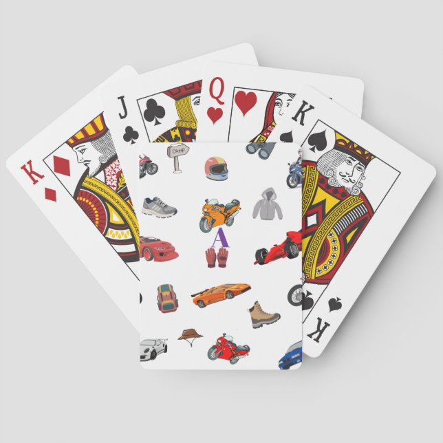 Anpassade motorsporter och racingmönster ping pong casinokort (Baksidan)