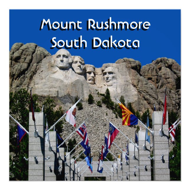 Anpassade Mt Rushmore Souvenir Fototryck (Framsidan)