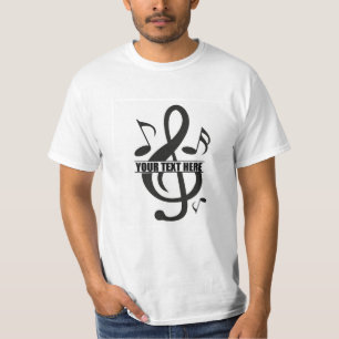Anpassade Music Note Design T Shirt