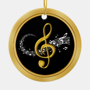 Anpassade Music Note Ornamns BULK eller Köp ETT Julgransprydnad Keramik
