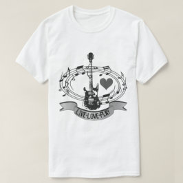 Anpassade Music och Guitar-tema T Shirt