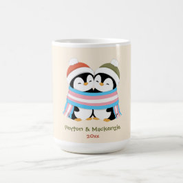 Anpassade Mysiga Transpingviner Jul Kaffemugg