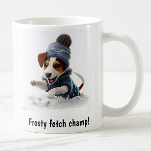 Anpassade Mysigt Jack Russell Terrier Snö Day Kaffemugg
