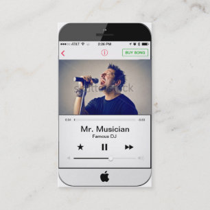 anpassade Namecard för iPhone 5 för musiker Visitkort