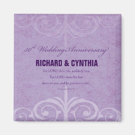 Anpassade namn, 50:e Bröllop-årsdagen till par Magnet