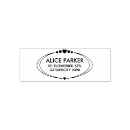 Anpassade namn adress textgummi frimärke självfärgande stämpel